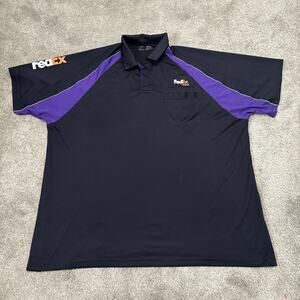 FedEx Ground Short Sleeve Polo Shirt 4XL Black Purple